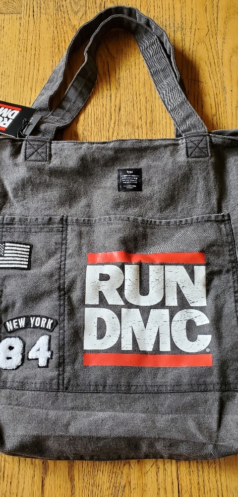 RUN DMC 16 inch jean tote bag